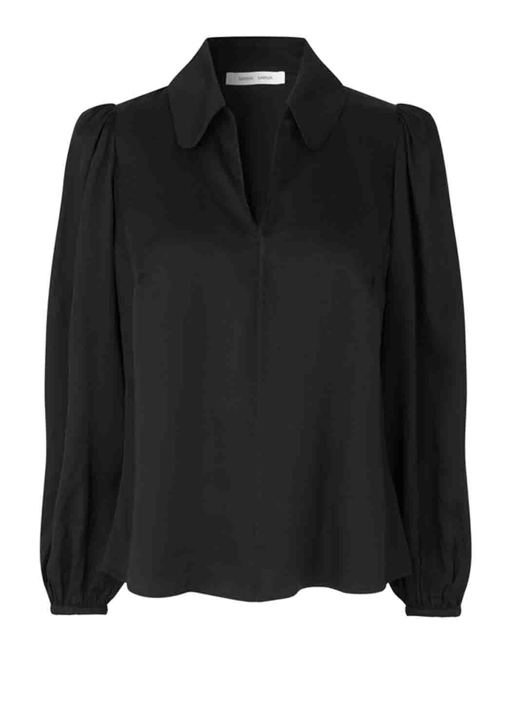 WIDE COLLAR Top // Black